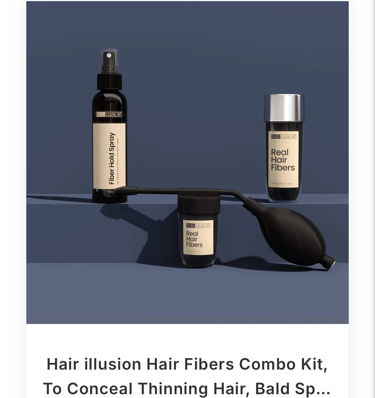 Hair Illusion, Real Hair Fibre that Conceal thinning hair and bald Patches.