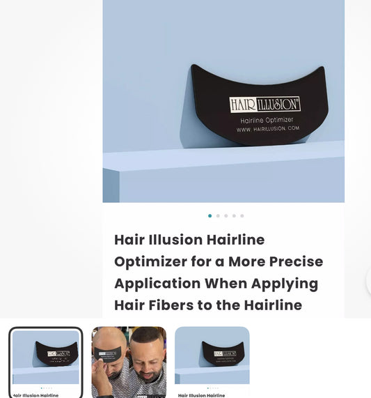 Hair illusion Hairline Optimiser for a More Precise Application When Applying Hair Fibers to the Hairline. - Onohson